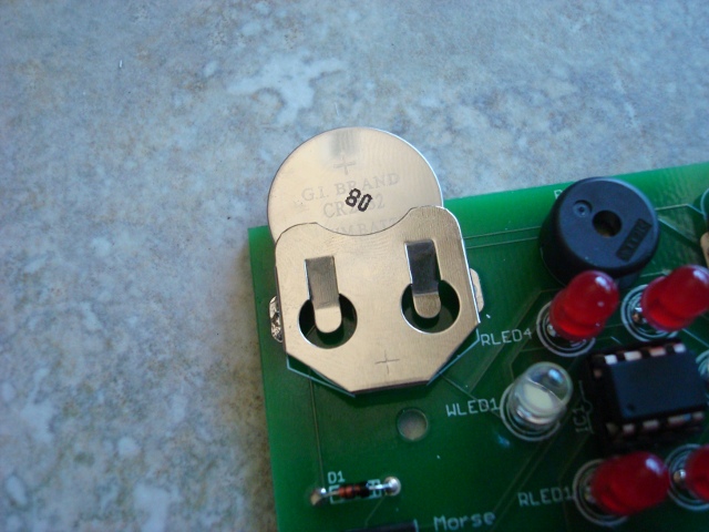 A picture of the soldered light switch.