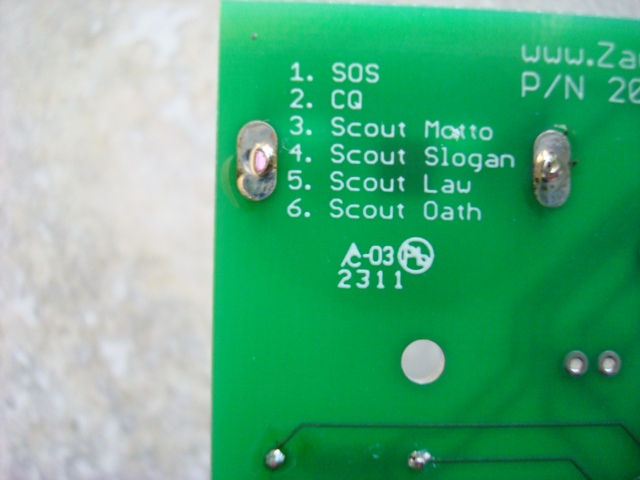 A picture of the battery holder all soldered.