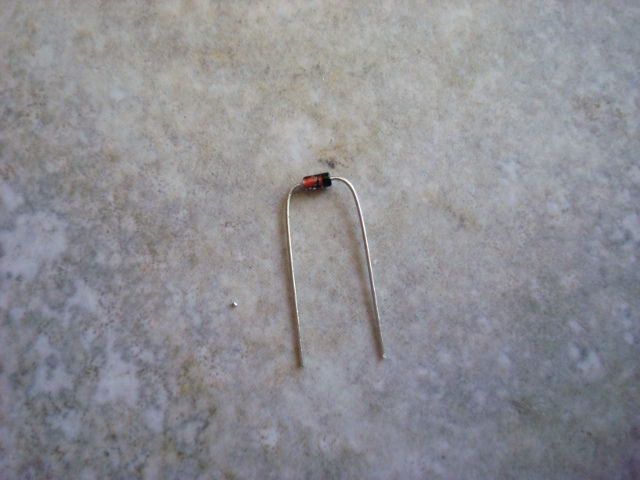A picture of the bent diode.
