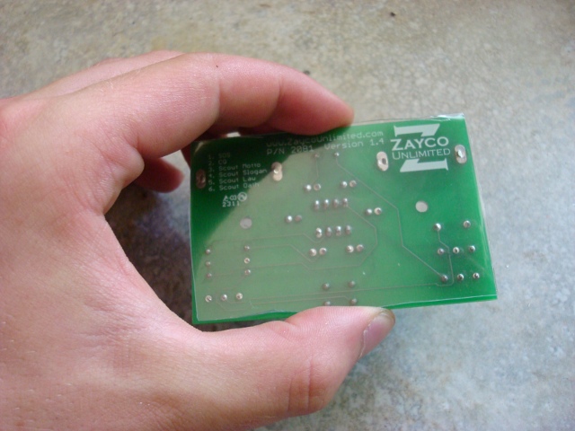 A picture of the trimmed protector.