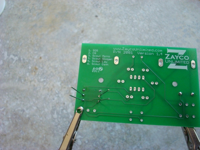 A picture of the printed circuit board.